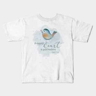 Prov 17:22 - A Cheerful Heart Kids T-Shirt